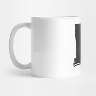 Black Rhode Island Outline Mug